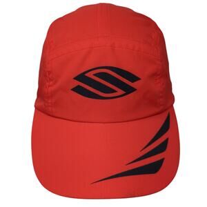 Selkirk 5 Panel Cap Red One Size Adjustable Breathable Lightweight Polyester
